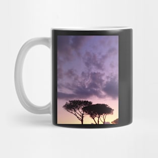 Maritime Pines with purple sunset2 Mug